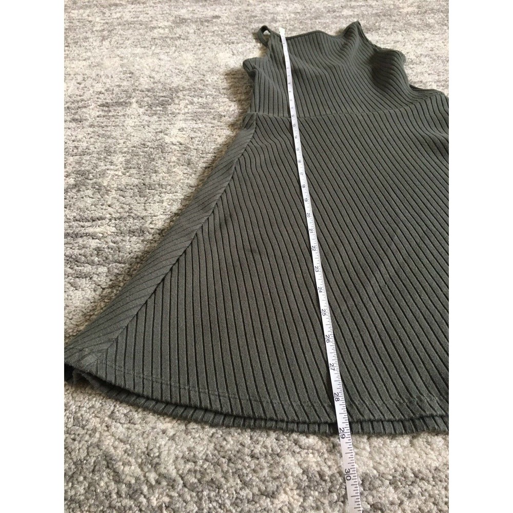 Topshop Tank Dress Green 2 Flowy Ribbed Top Tank - Picture 3 of 6